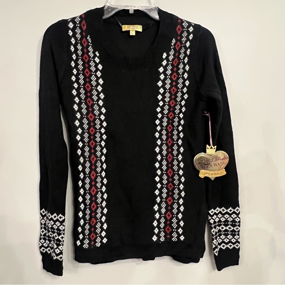Princess Vera Wang black, red and white sweater size small